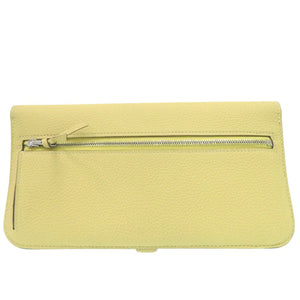 美品 エルメス ドゴンロング 長財布 トゴ ジョーヌプッサン T刻印 1041【中古】HERMES