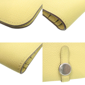 美品 エルメス ドゴンロング 長財布 トゴ ジョーヌプッサン T刻印 1041【中古】HERMES