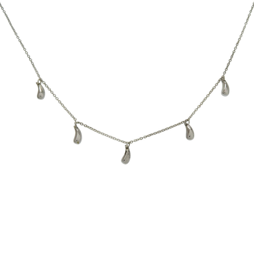 美品 ティファニー エルサペレッティ 5P ティアドロップ シルバー925 シルバー ネックレス 1044【中古】TIFFANY&Co.