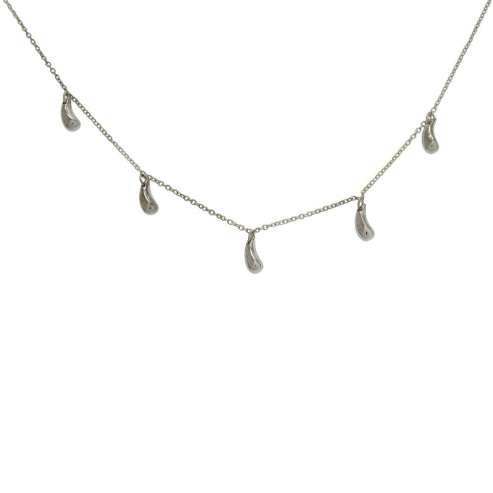 美品 ティファニー エルサペレッティ 5P ティアドロップ シルバー925 シルバー ネックレス 1044【中古】TIFFANY&Co.