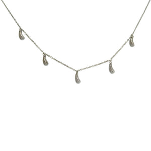 美品 ティファニー エルサペレッティ 5P ティアドロップ シルバー925 シルバー ネックレス 1044【中古】TIFFANY&Co.