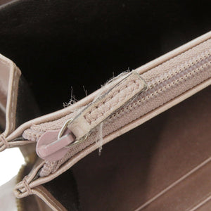 グッチ マイクログッチシマ 308260 エナメル ピンク 長財布 1052【中古】GUCCI