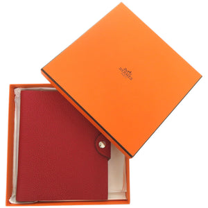 美品 エルメス ノートカバー ユリスPM トゴ ルージュグレナ 赤 手帳カバー 1058【中古】HERMES