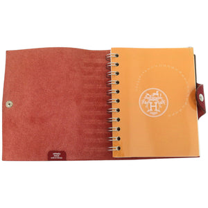美品 エルメス ノートカバー ユリスPM トゴ ルージュグレナ 赤 手帳カバー 1058【中古】HERMES