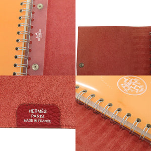 美品 エルメス ノートカバー ユリスPM トゴ ルージュグレナ 赤 手帳カバー 1058【中古】HERMES