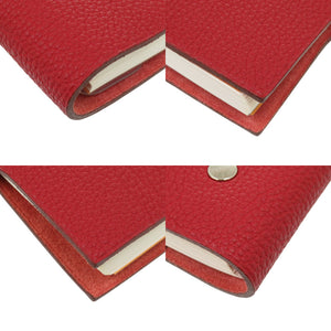 美品 エルメス ノートカバー ユリスPM トゴ ルージュグレナ 赤 手帳カバー 1058【中古】HERMES
