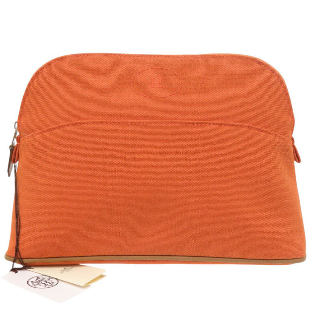 未使用 エルメス ボリードポーチ 25 MM コットン オレンジ ポーチ 1060【中古】HERMES
