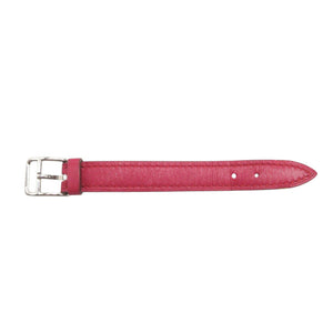 美品 エルメス ベルトモチーフ スカーフリング レザー/ステンレススチール ピンク □I刻印 1063【中古】HERMES
