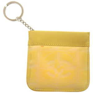 シャネル キーリング付き ココマーク ニュートラベルライン PVC レザー イエロー 黄 コインケース 1065【中古】CHANEL