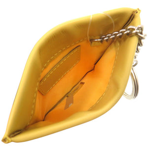 シャネル キーリング付き ココマーク ニュートラベルライン PVC レザー イエロー 黄 コインケース 1065【中古】CHANEL