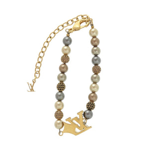 美品 ルイ ヴィトン ダンディ M03055 メタル ゴールド ブレスレット LV 1067【中古】LOUIS VUITTON