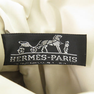 新品同様 エルメス ボリードポーチ ミニ コットン レザー ベージュ 茶 ポーチ 1071【中古】HERMES