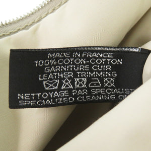 新品同様 エルメス ボリードポーチ ミニ コットン レザー ベージュ 茶 ポーチ 1071【中古】HERMES