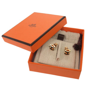 美品 エルメス ポップアッシュ ミニ ブラック ローズゴールド金具 ピアス アクセサリー 1087 【中古】 HERMES