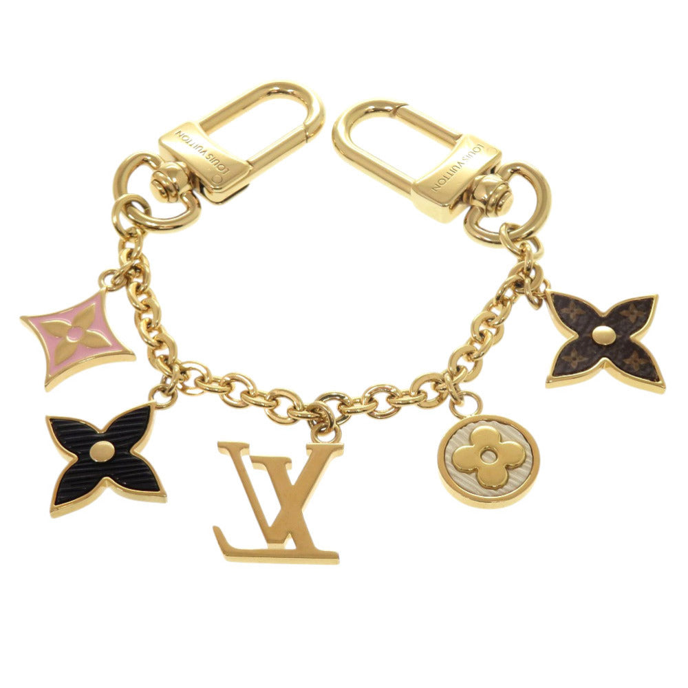 美品 ルイ ヴィトン チェーン スプリング ストリート モノグラムフラワー M01188 ゴールド バッグチャーム LV 1099 【中古】 LOUIS VUITTON