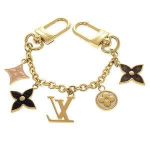 美品 ルイ ヴィトン チェーン スプリング ストリート モノグラムフラワー M01188 ゴールド バッグチャーム LV 1099 【中古】 LOUIS VUITTON