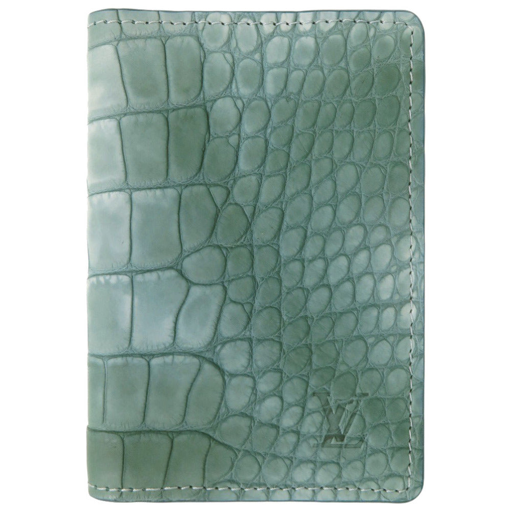 未使用 ルイ ヴィトン オーガナイザー ドゥ ポッシュ マットクロコ ブルー/グリーン カードケース 青 緑 LV 1100【中古】LOUIS VUITTON メンズ