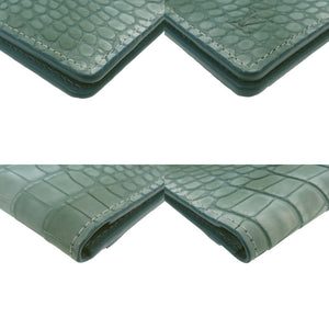 未使用 ルイ ヴィトン オーガナイザー ドゥ ポッシュ マットクロコ ブルー/グリーン カードケース 青 緑 LV 1100【中古】LOUIS VUITTON メンズ