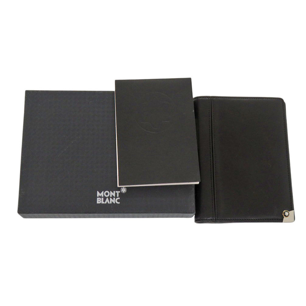 新品同様 モンブラン メモ帳 カバー レザー ブラック 手帳カバー 黒 1108【中古】MONTBLANC