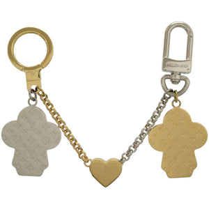 美品 ルイ ヴィトン ヴィヴィエンヌ M00835 メタル ゴールド LV 金銀 キーホルダー 1109【中古】LOUIS VUITTON