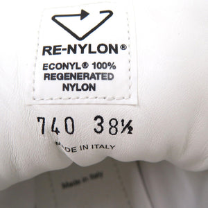 新品同様 プラダ ハイカット プラダロゴ ReNylon エコニール グレー スニーカー 1110【中古】PRADA