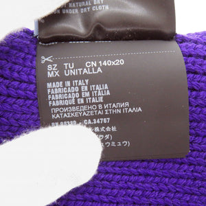 未使用 プラダ 27380 S182 ウール パープル マフラー 紫 1113【中古】PRADA メンズ