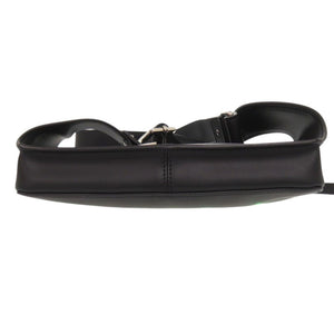 新品同様 ヴァレンティノ ガラヴァーニ VLTNロゴ ベルトバッグ レザー ブラック グリーン ウエストバッグ 黒 1156【中古】Valentino Garavani