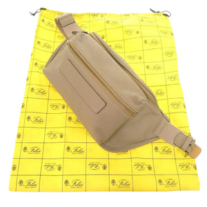 新品同様 フェリージ 799/10/LD+DS レザー ベージュ ボディバッグ ウエストバッグ 1174【中古】FELISI