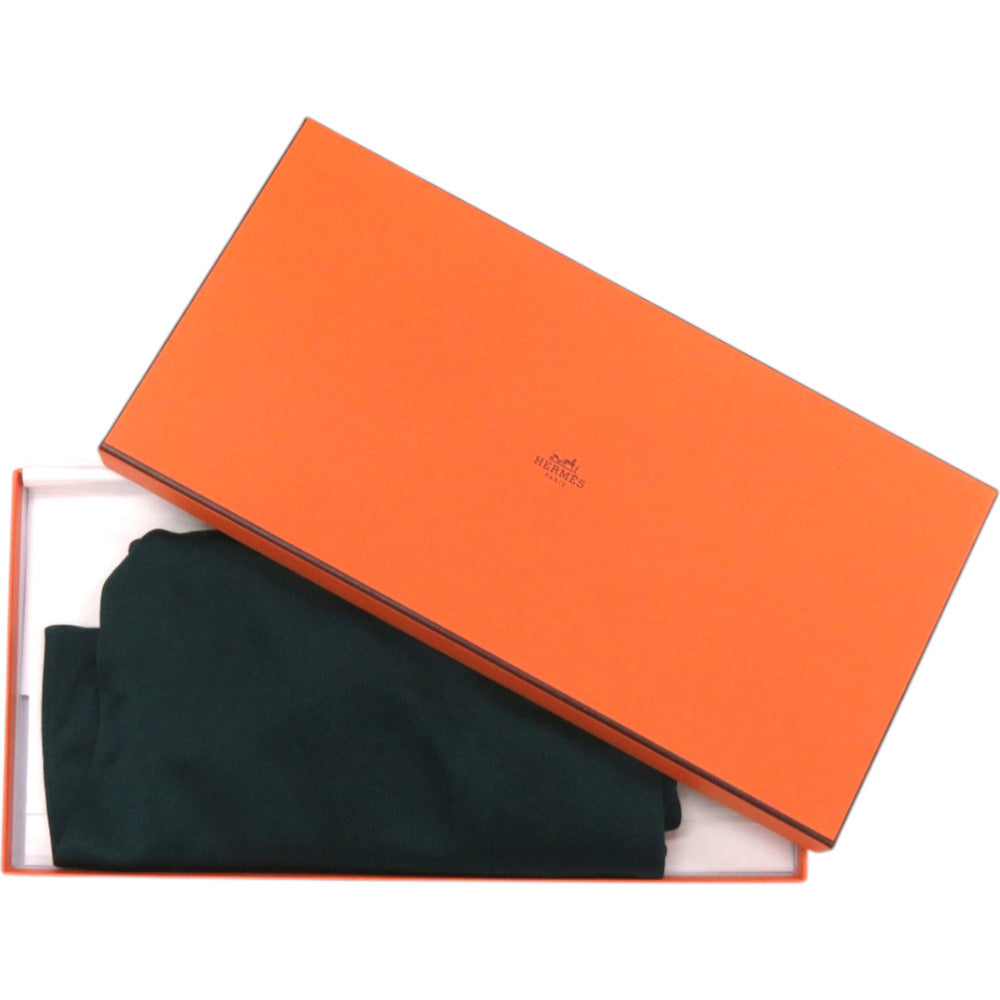 新品同様 エルメス ニットセーター 無地 長袖 シルク ポリアミド グリーン 緑 セーター 1223【中古】HERMES