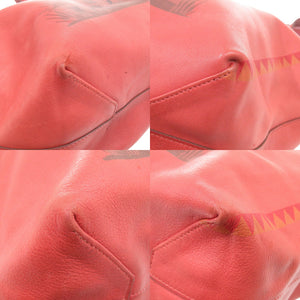 エルメス ドゥブルセンス45 リバーシブル バイカラー レザー ヴォーシッキム レッド □P刻印 赤 トートバッグ 1228【中古】HERMES