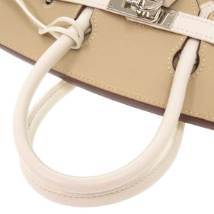 美品 エルメス バーキン25 パーソナルオーダー ヴォースイフト ベージュ ホワイト シルバー金具 □O刻印(2011年製) ハンドバッグ 1229【中古】HERMES