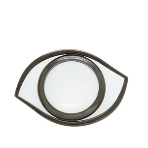 新品同様 エルメス ウィユ ド クレオパトラ ジャン コクトー デザイン ルーペ ガンメタリック メタル 拡大鏡 虫眼鏡 1235【中古】HERMES