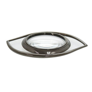 新品同様 エルメス ウィユ ド クレオパトラ ジャン コクトー デザイン ルーペ ガンメタリック メタル 拡大鏡 虫眼鏡 1235【中古】HERMES