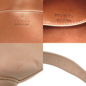 美品 グッチ ヴィンテージ ジャッキー 005 0775 サテン ピンク ハンドバッグ 1245【中古】GUCCI
