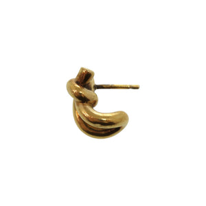 美品 ボッテガヴェネタ ノット 片方のみ 708285VAHU08120 シルバー925 イエローゴールド ピアス 1323【中古】BOTTEGAVENETA