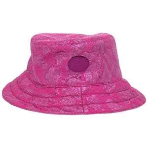 美品 グッチ メタリックジャカードリバーシブルバケットハット ピンク 帽子 1339【中古】GUCCI