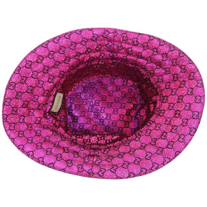 美品 グッチ メタリックジャカードリバーシブルバケットハット ピンク 帽子 1339【中古】GUCCI