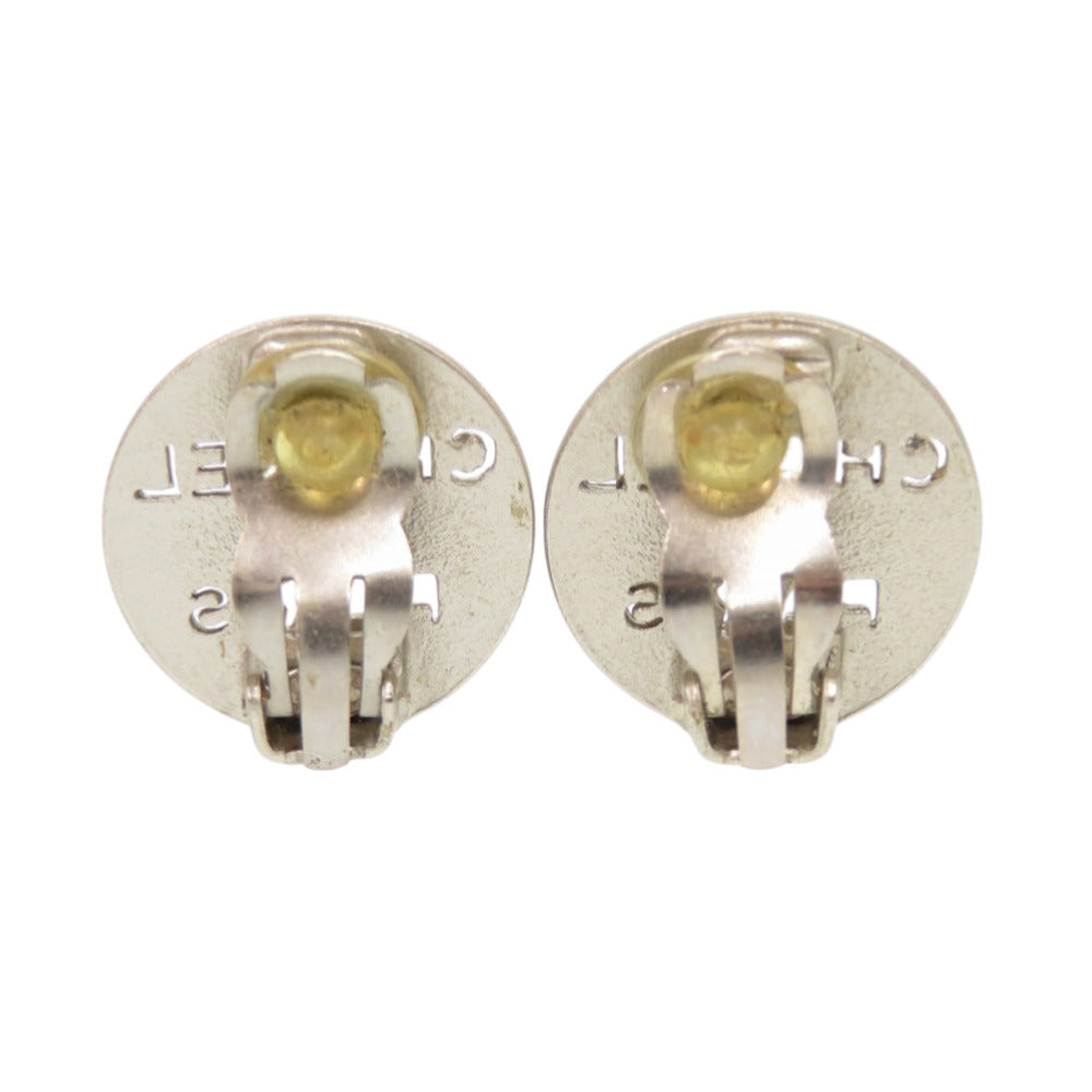 美品 シャネル ロゴ 00 C シルバー イヤリング アクセサリー 1342 【中古】 CHANEL