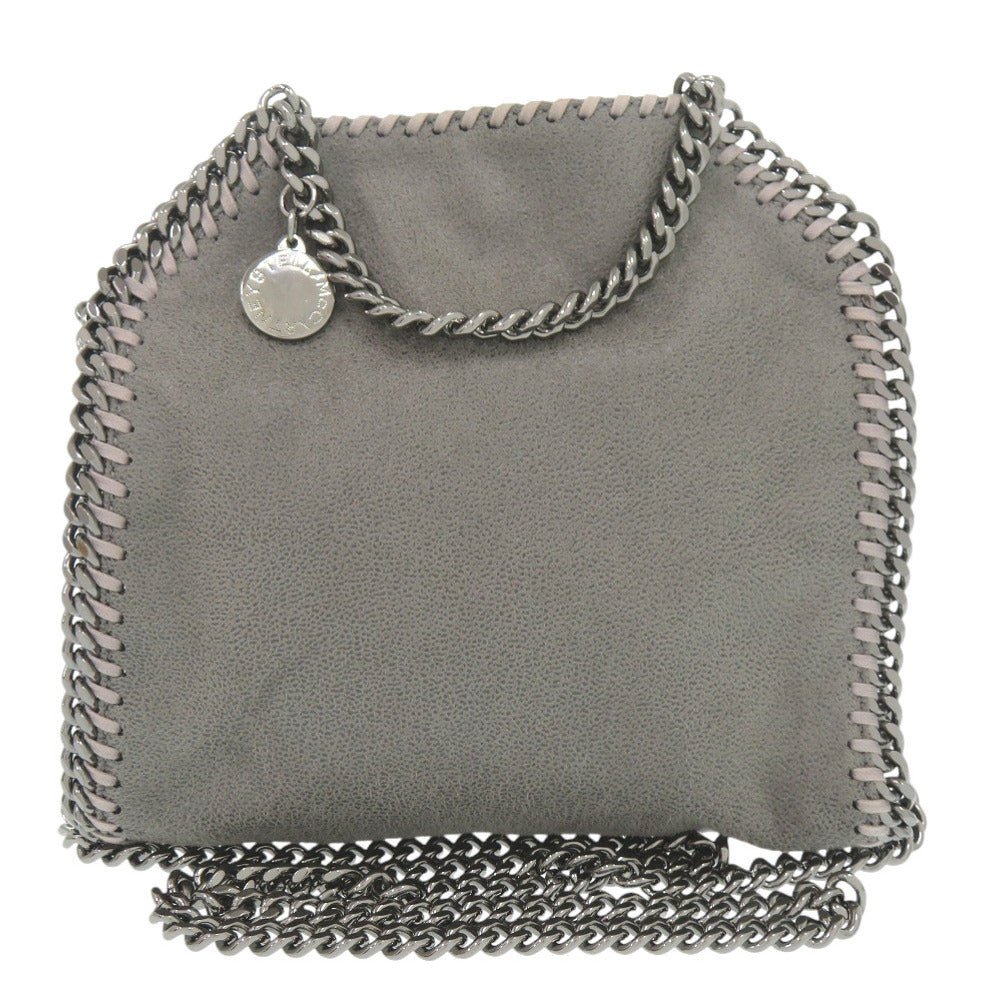 美品 ステラマッカートニー ファラベラ ミニ タイニートート TINY FALABELLA 391698W9132 ガンメタルシルバー ポリエステル グレー ショルダーバッグ ハンドバッグ 1375【中古】Stella McCartney