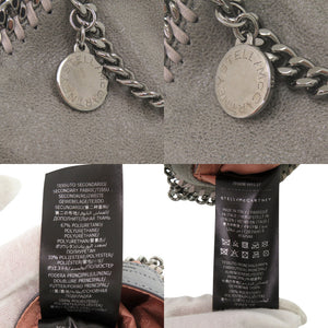 美品 ステラマッカートニー ファラベラ ミニ タイニートート TINY FALABELLA 391698W9132 ガンメタルシルバー ポリエステル グレー ショルダーバッグ ハンドバッグ 1375【中古】Stella McCartney