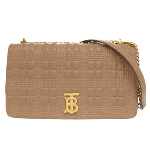 バーバリー TB ロゴ レザー ベージュ ショルダーバッグ 1379【中古】BURBERRY