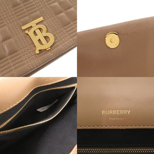 バーバリー TB ロゴ レザー ベージュ ショルダーバッグ 1379【中古】BURBERRY