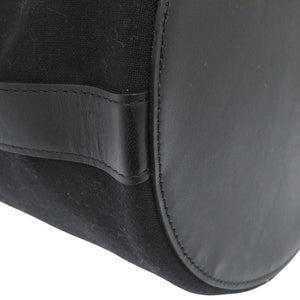 美品 マーガレットハウエル ナイロンキャンバス/スムースレザー ブラック ショルダーバッグ 黒 1381-14【中古】MARGARET HOWELL
