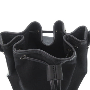 美品 マーガレットハウエル ナイロンキャンバス/スムースレザー ブラック ショルダーバッグ 黒 1381-14【中古】MARGARET HOWELL