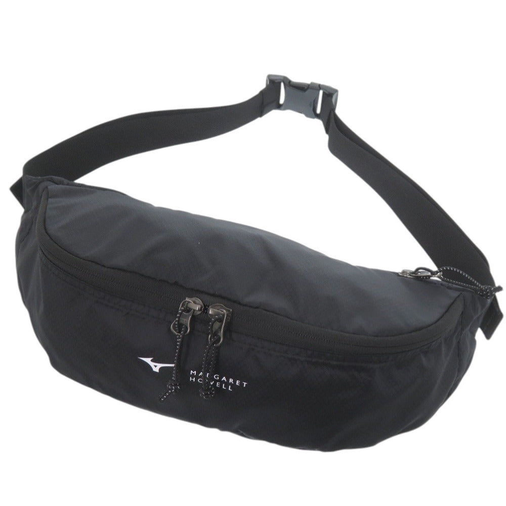 未使用 マーガレットハウエル × ミズノ NYLON RIPSTOP ブラック ウエストバッグ ボディバッグ 黒 1381-18【中古】MARGARET HOWELL × MIZUNO メンズ