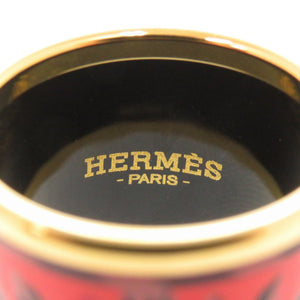 新品同様 エルメス エマイユ サンプロムブラジル カレリング メタル レッド 赤 スカーフリング 1384【中古】HERMES