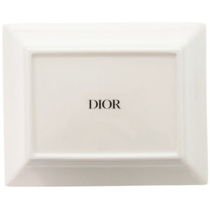未使用 ディオール ローズ 陶器 ホワイト トレー プレート 皿 食器 白 1389【中古】Dior