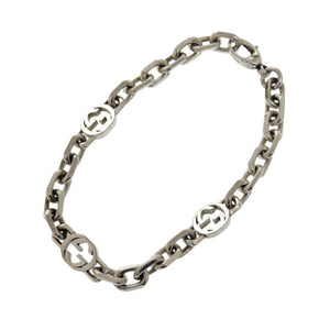 美品 グッチ インターロッキング チェーン シルバー925 ブレスレット アクセサリー 1391 【中古】 GUCCI