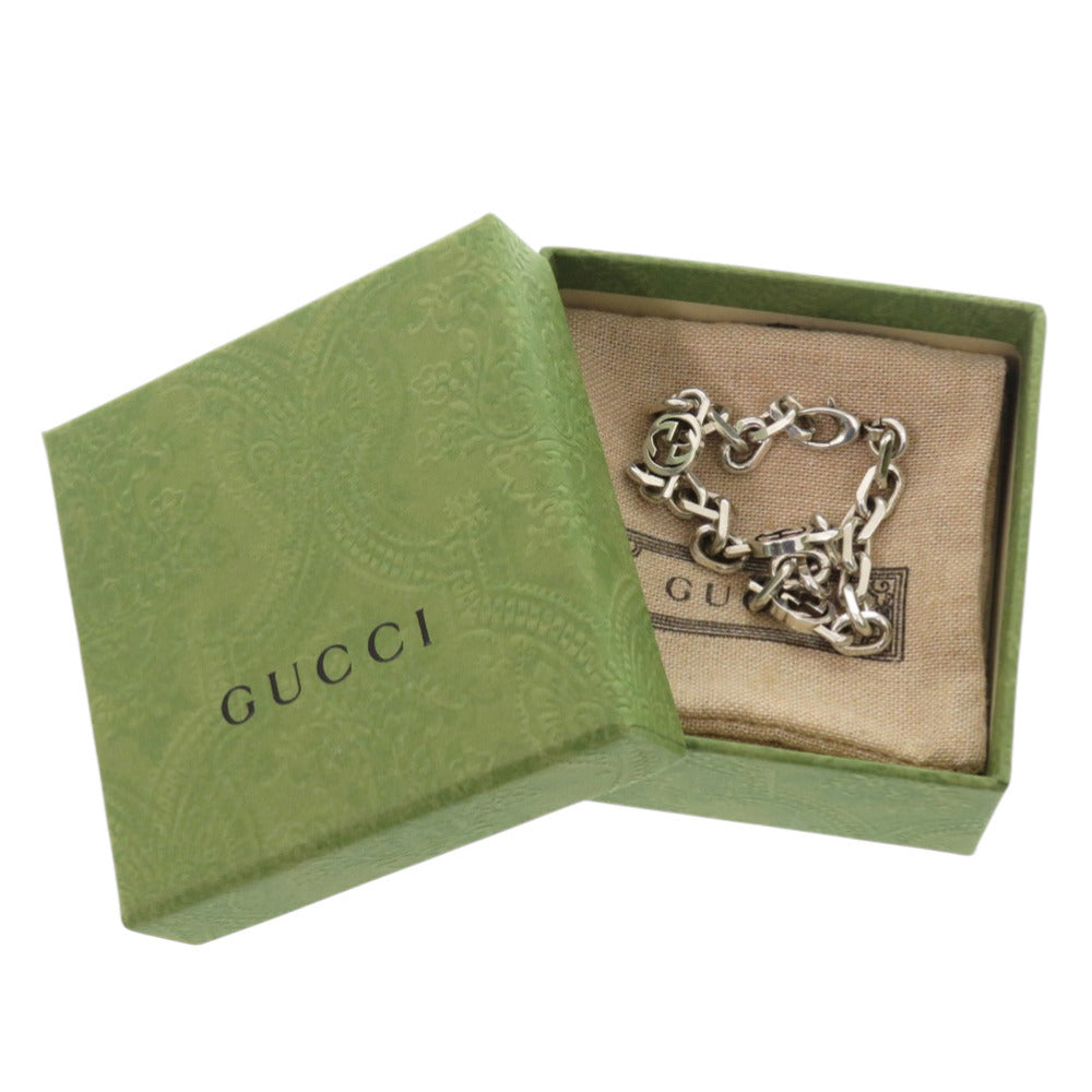 美品 グッチ インターロッキング チェーン シルバー925 ブレスレット アクセサリー 1391 【中古】 GUCCI