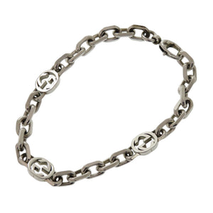 美品 グッチ インターロッキング チェーン シルバー925 ブレスレット アクセサリー 1391 【中古】 GUCCI